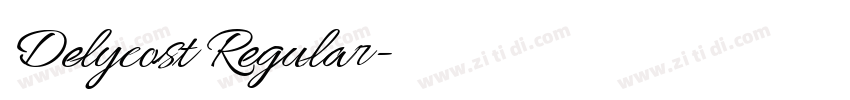 Delycost Regular字体转换 Delycost Regular字体转换